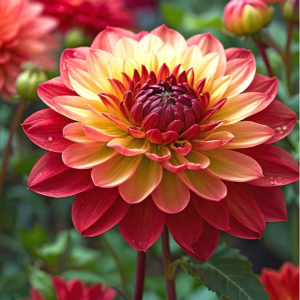 Георгин Оникс Найт купить по цене от 590р. в интернет-магазине «Посадика» с доставкой почтой в в Черемховое и по всей России – [изображение №1].